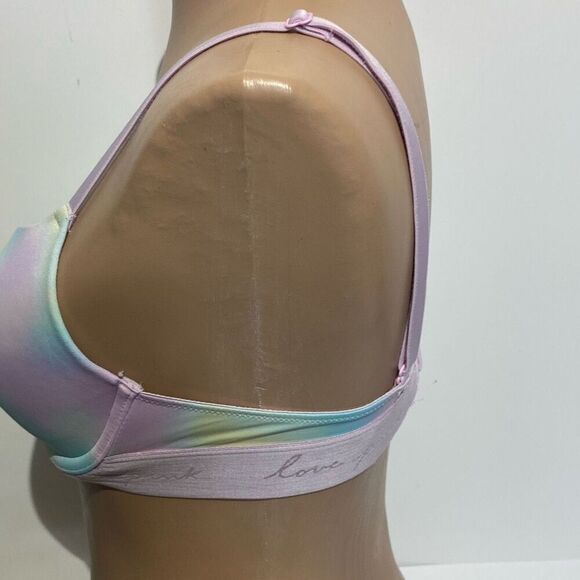 Pink Victoria's Secret Women's Multicolor Wear Everywear Lined T-Shirt Bra 34B - Picture 2 of 8